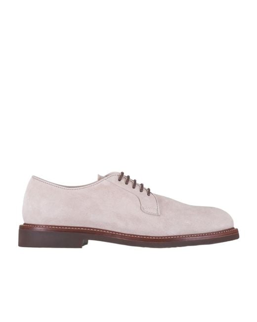Brunello Cucinelli Pink Derby Shoes for men