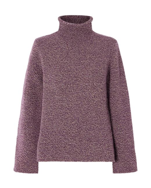 The Elder Statesman Purple Flow Cashmere Turtleneck Sweater