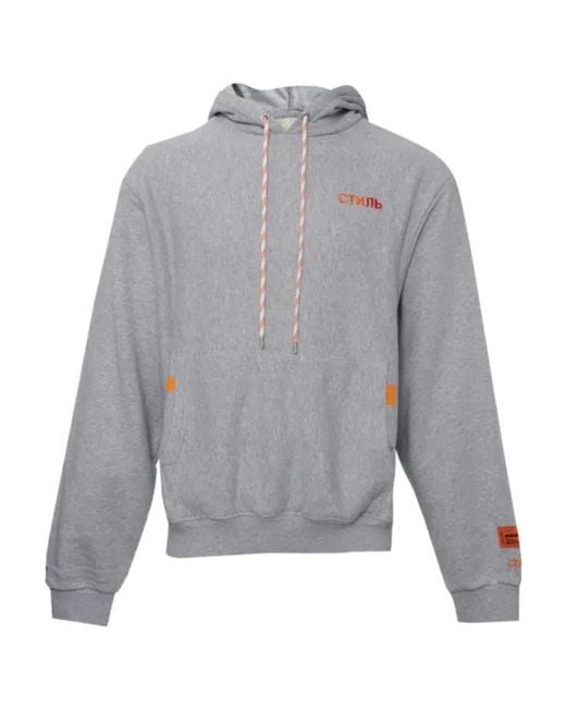 Heron Preston Gray Logo Sweater for men