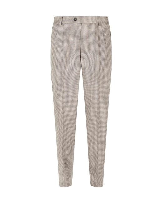 Eleventy Gray Casual Pants With Belt Loops for men
