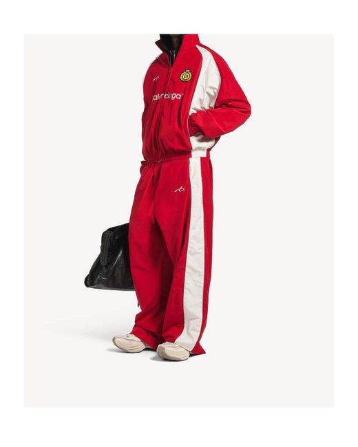 Balenciaga Red Soccer Tracksuit Jacket for men