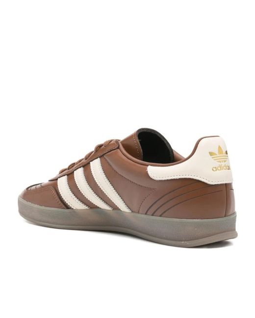 Adidas Originals Brown Gazelle Indoor Lace-Up Sneakers for men