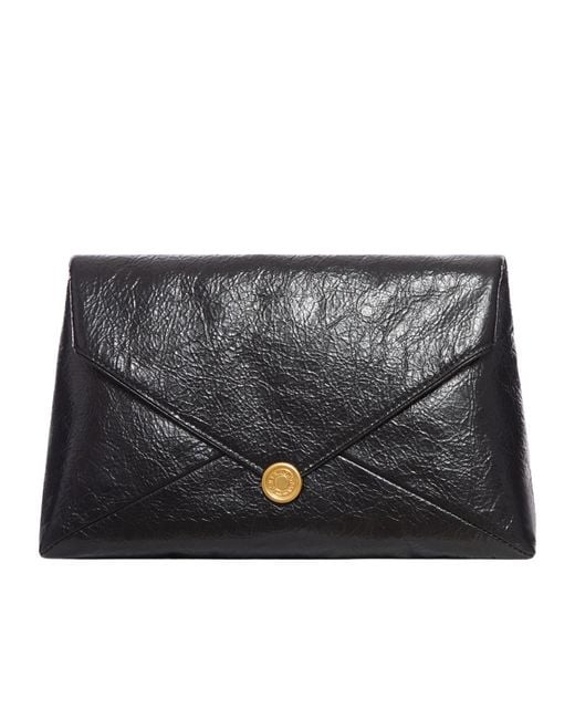 Dries Van Noten Gray Logo Embossed Chain Linked Shoulder Bag