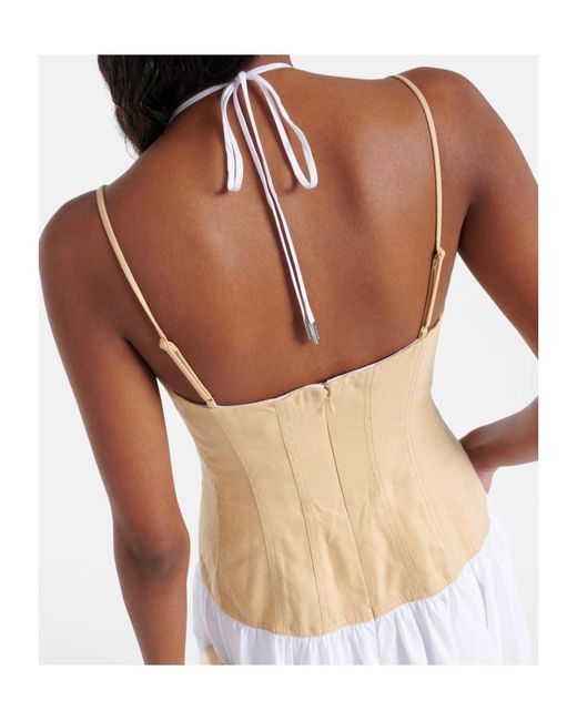 Jonathan Simkhai White Suspender Dress