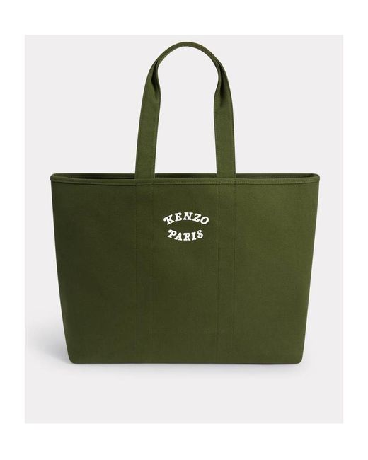 KENZO Green Verdy Market Reversible Large Tote Bag for men
