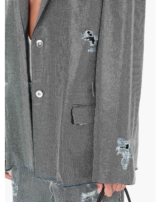 J.W. Anderson Gray Jw Anderson Embellished Distressed Blazer