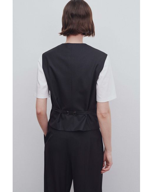 The Row Black Logo Vest