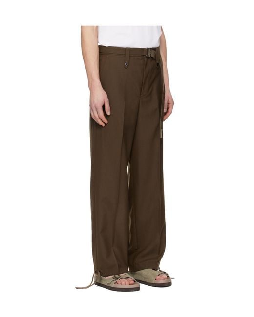 Sacai Multicolor Wool Blend Casual Pants for men