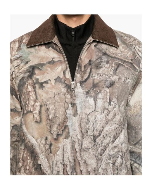 Represent Gray "Real Tree Camo" Trucker Jacket Clothing for men