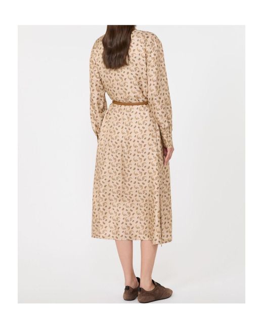 Max Mara Natural Long-Sleeved Dress