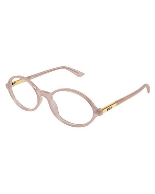 Chloé White Chloé Eyewear Oval Frame Glasses