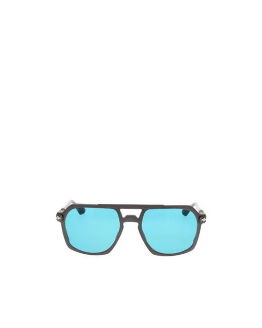 Chrome Hearts Blue Full Frame Sunglasses for men