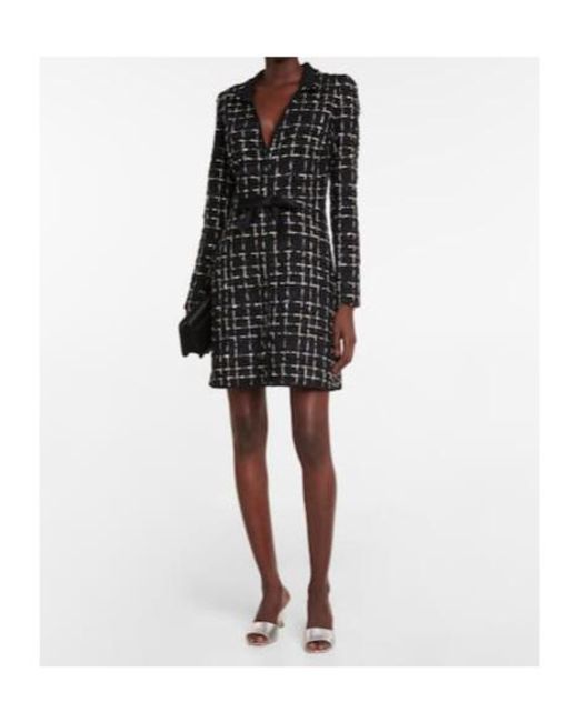 Giambattista Valli Black Tweed Minidress