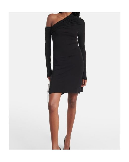 Courreges Black Twist One-Shoulder Dress