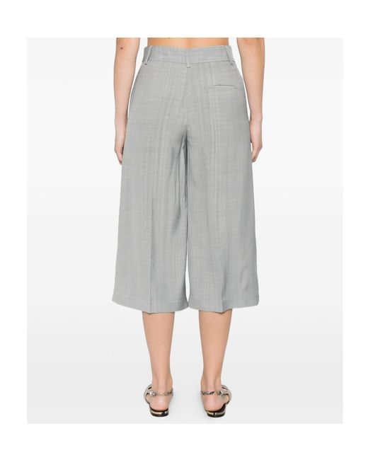 Forte_forte Gray Casual Pants With Belt Loops