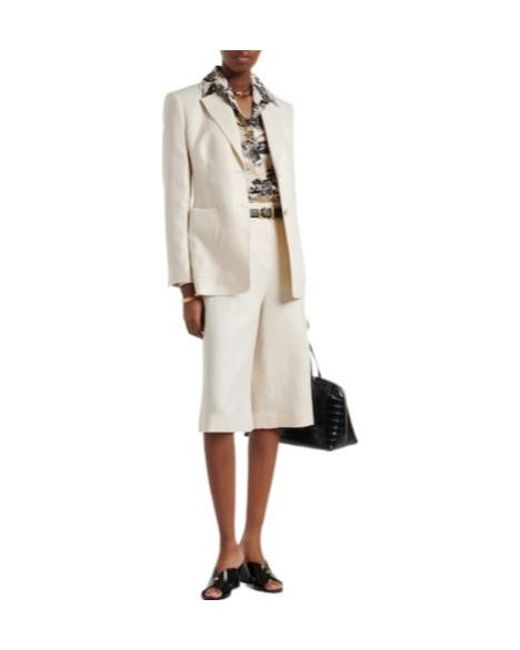 Max Mara White Linen Suit Jacket