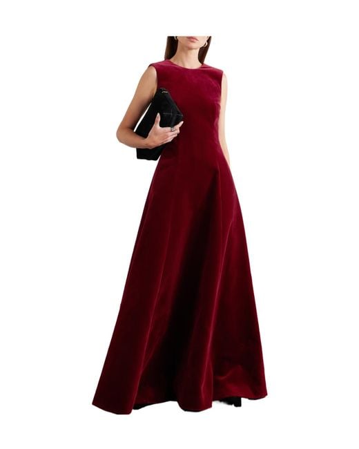Emilia Wickstead Red Fitted Dress