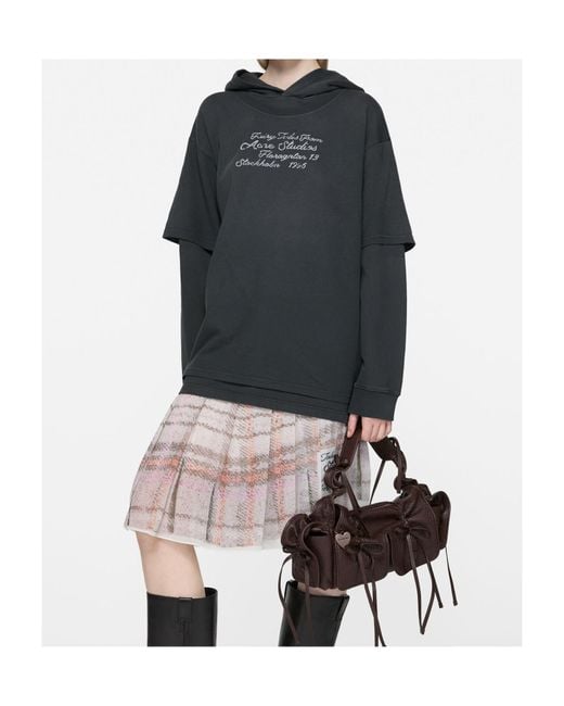 Acne Blue Printed Oversized Sweater