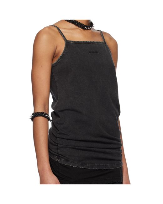 we11done Black Logo Camisole