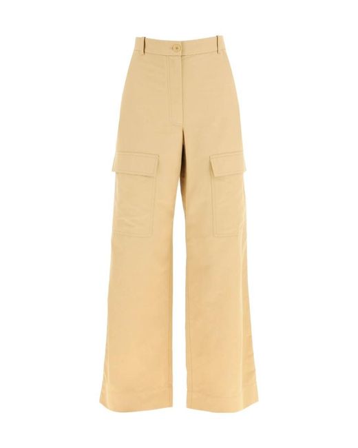 Stella McCartney Natural Straight-Leg Cargo Pants