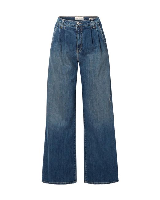 Nili Lotan Blue High-Waisted Wide-Leg Jeans