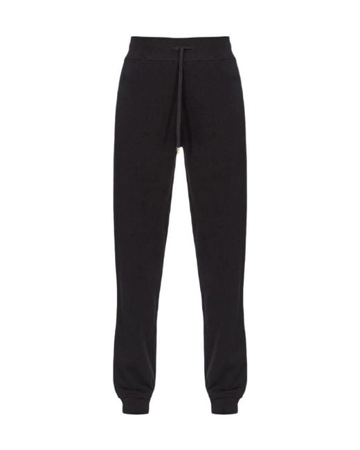 Pinko Black Drawstring Fleece Joggers