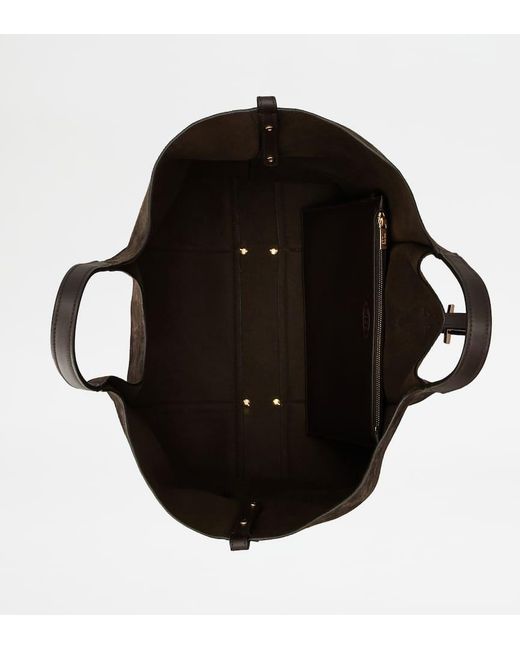 Tod's Black T Timeless Medium Tote Bag