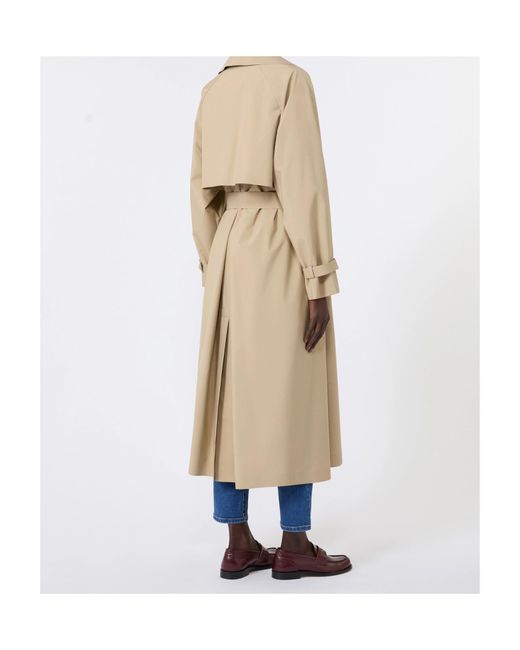 Weekend by Maxmara Natural Long Water-Repellent Technical Trench Coat