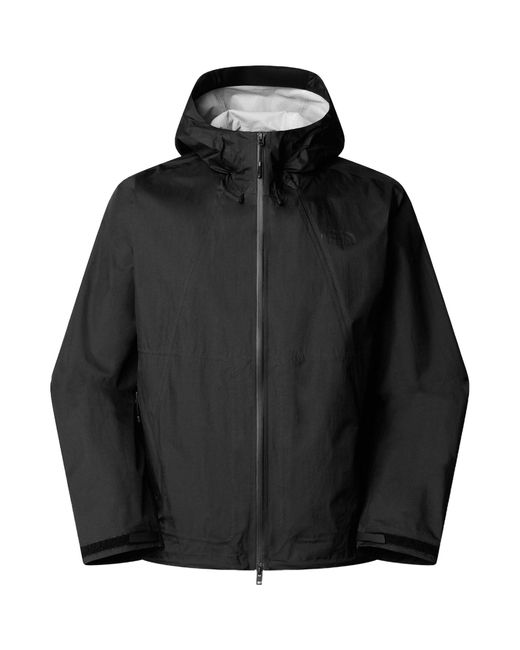 The North Face Black Logo Printed Zipped Rain Jacket for men