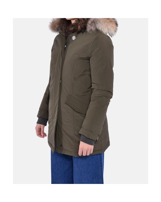 Woolrich Green Luxury Arctic Raccoon Parka