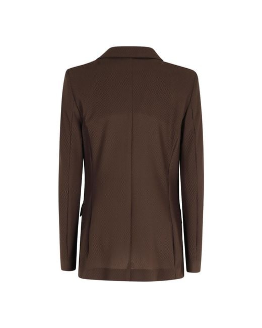 Seventy Brown Double-Breasted Tailored Blazer