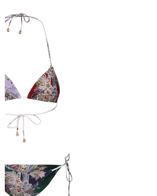 Zimmermann White Floral Printed Two-Piece Swimsuit