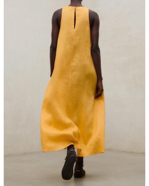 Ecoalf Yellow Ukara Sleeveless Halterneck Dress