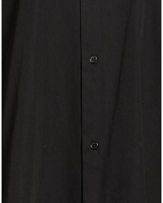 MM6 by Maison Margiela Black Minimalist Long-Sleeve Shirt Dress