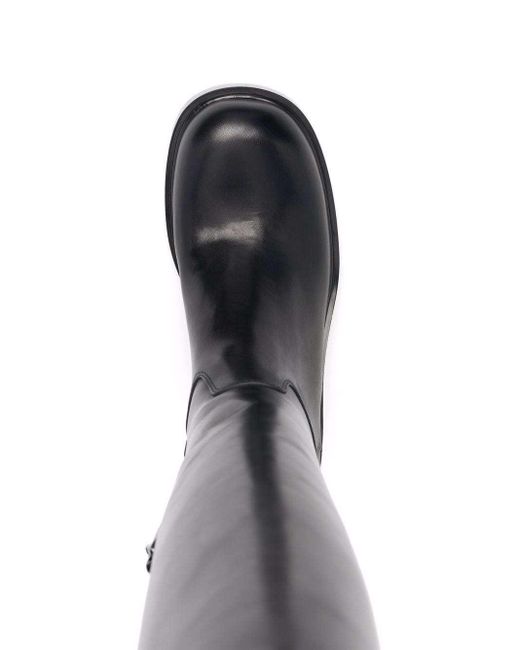 Bottega Veneta Black Strut Knee-High Boots