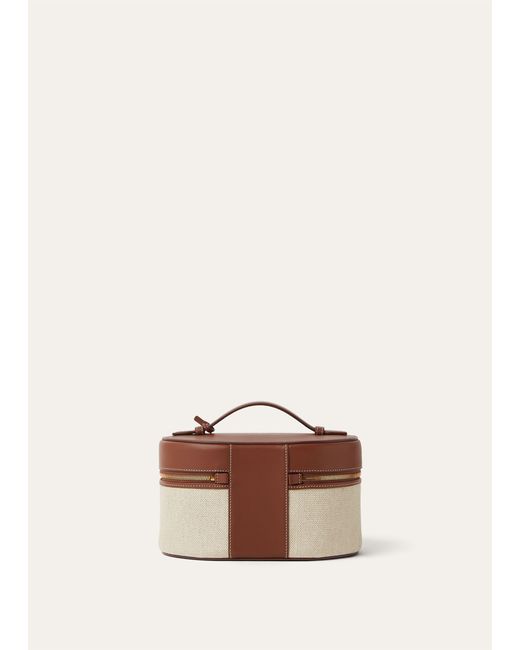 Loro Piana Brown Extra Makeup Bag