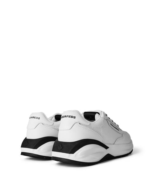 DSquared² White Solid Color Sneakers for men