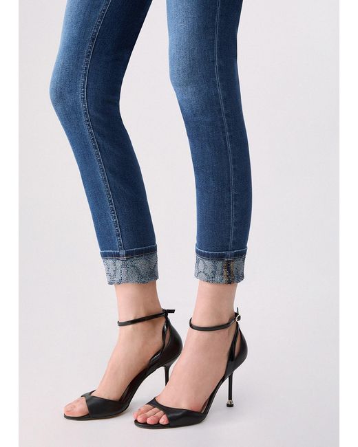 Liu Jo Blue Embellished Skinny Jeans