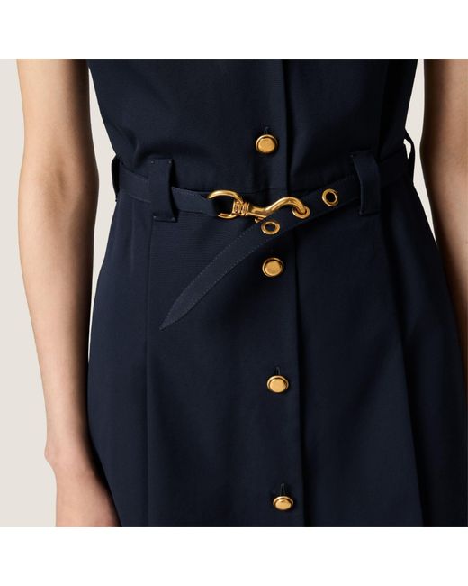 Miu Miu Blue Poplin Mini-Dress