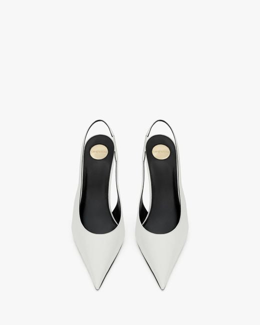 Saint Laurent White Open-Toe High-Heeled Sandals