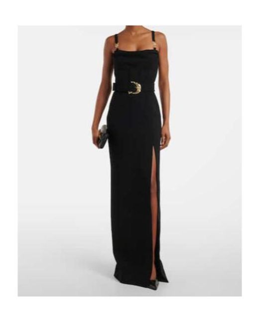 Rebecca Vallance Black Lucine Belted Gown