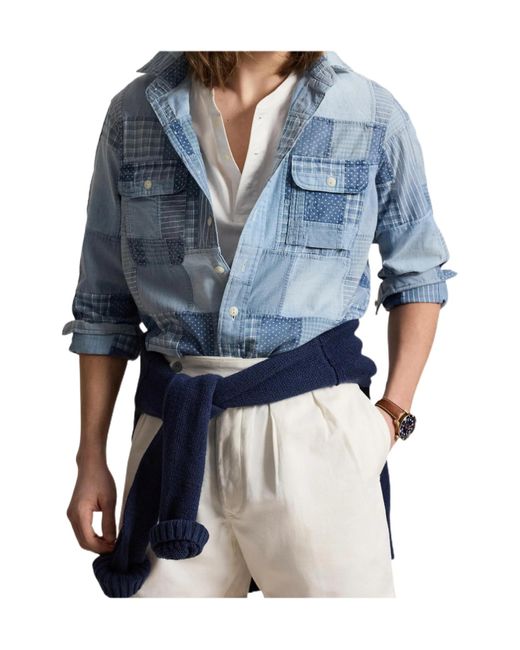 Polo Ralph Lauren Blue Sport Shirt for men