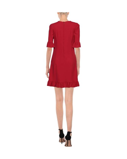 Dolce & Gabbana Red Simple Solid-Color Dress