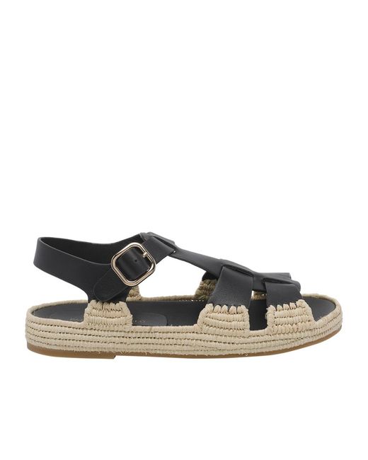 Paloma Barceló Black Paloma Barceló Yuka Flat Sandals
