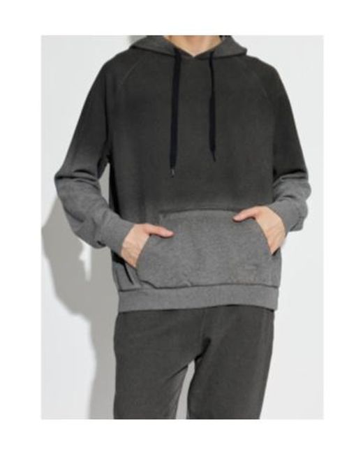 Moschino Gray Ombre Logo Hoodie for men