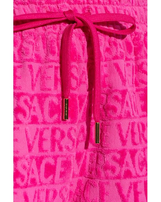 Versace Pink Drawstring Shorts