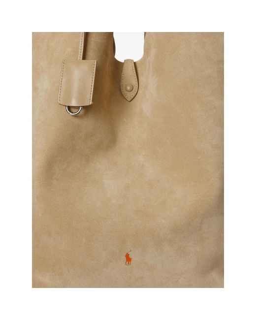 Ralph Lauren Natural Play Large Suede Tote Bag