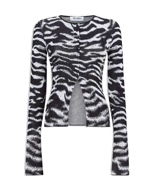 The Attico Black Long-Sleeve Cardigan
