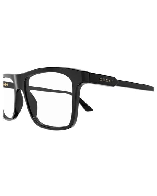Gucci White Eyewear Rectangle Frame Glasses for men