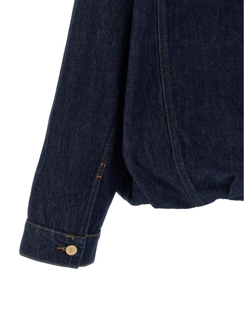 7 For All Mankind Blue Button-Down Denim Jacket